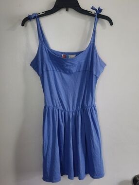 Free People Beach Women’s Dress SZ M Blue 100% Cotton Swim Cover Up Casual